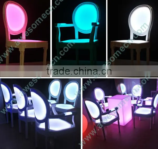 dubai wood led furniture for white wedding (CH004)