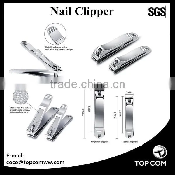 Professional Nail Clipper Set - Fingernail Clipper + Toenail Clipper + Nail File