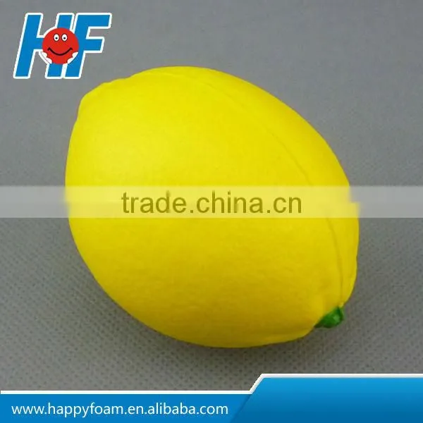 pu promotional cheap fruit gifts lemon shape stress ball