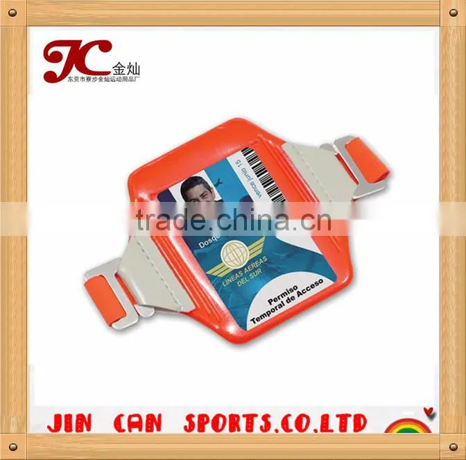 customized fabric reflective armband ID badge holder