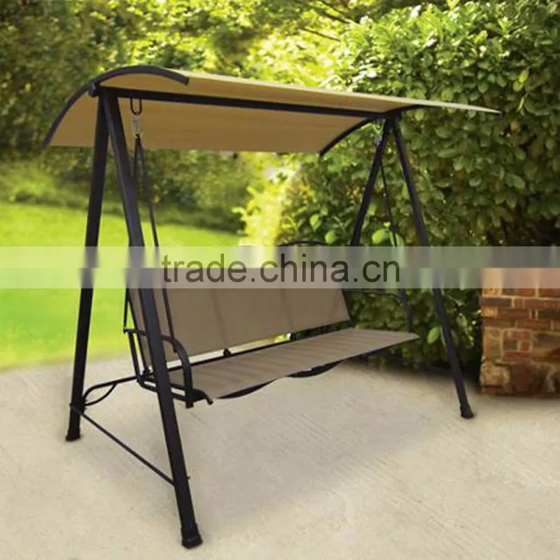 Factory supply the 3 seats garden swing chair with cushion for leisure for hot sale
