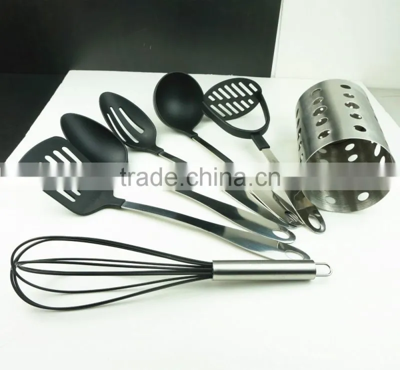 32017 7PCS NYLON KITCHEN TOOLS WITH S/S STAND