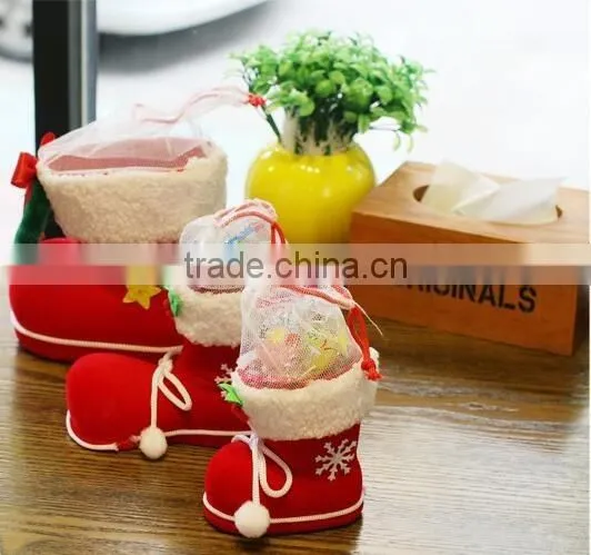 Top Quality Creative Christmas Gift Boots Candy Gift Box Christmas Decorating