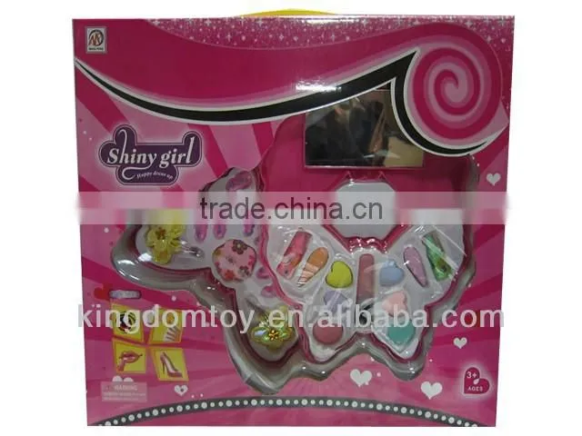 kid plastic toy makeup mirror set