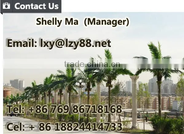 High quality outdoor plastic artificial plam tree leaves