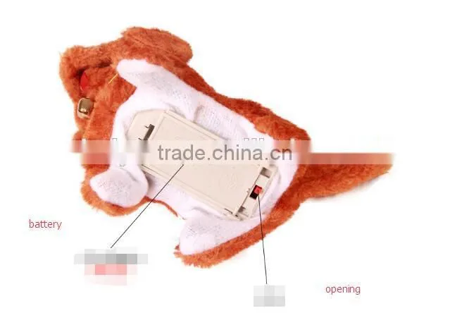 Electric singing plush dog toy musical plush dog toy for sale