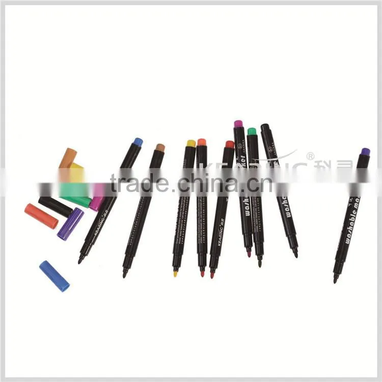 Kearing brand fabricate 12pcs/set 2.0mm nibs fabric marker ingrnious 12 colors fabric permanent T shirt marker pen#FM212