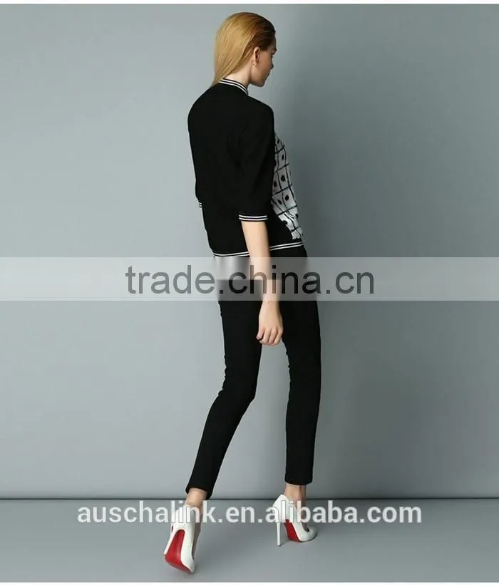 autumn outdoor fashion stylist dot print patched jacket wholesale