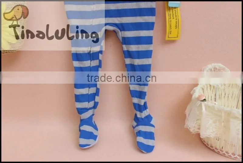 Wholesale new Unisex 100% cotton baby footed pajamas one piece pajamas
