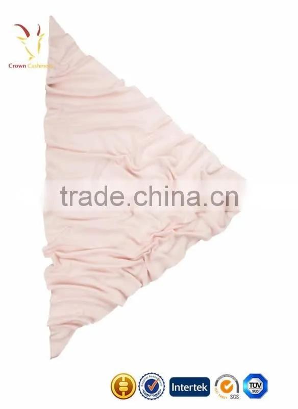 Triangle Solid Color Cashmere Silk Scarf