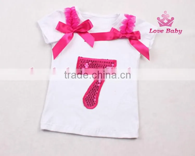 wholesale high quality best selling latest birthday baby top skirt