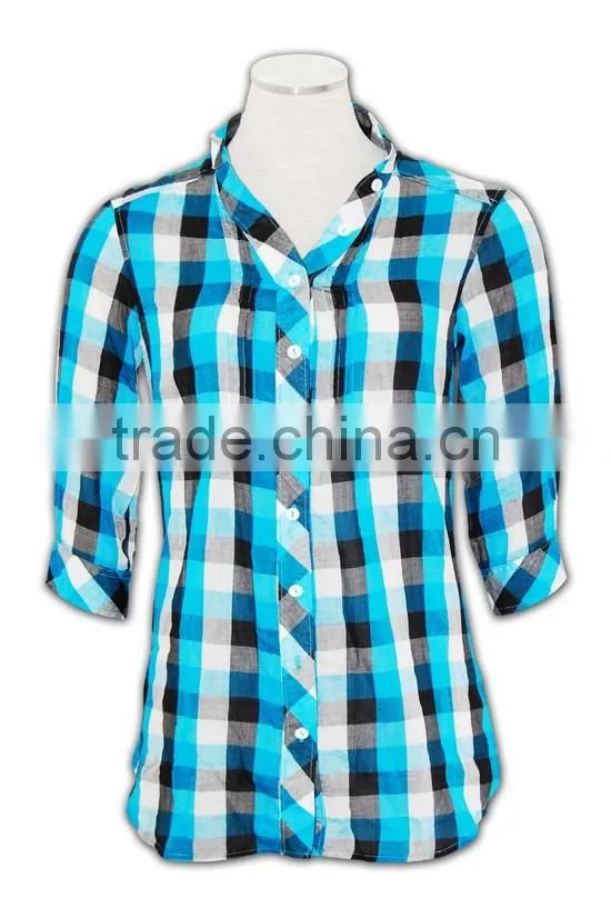 100% Cotton Design china made business design mens plaid flannel shirts