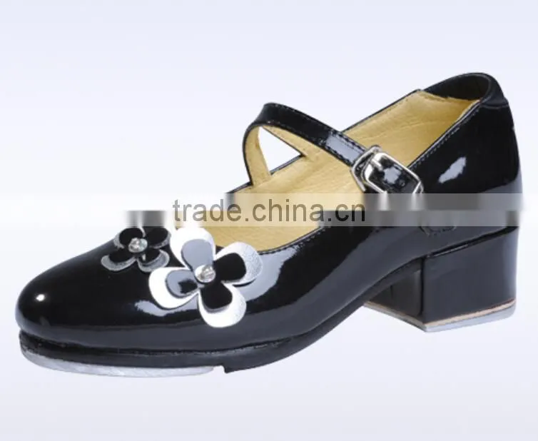 wholesale genuine cow flowers tap shoes for women and children