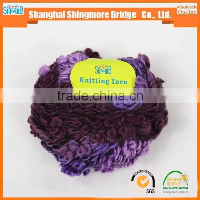 china fancy yarn manufacturer cheap wholesale high quality acrylic polyester blended flower yarn for knitting scarf