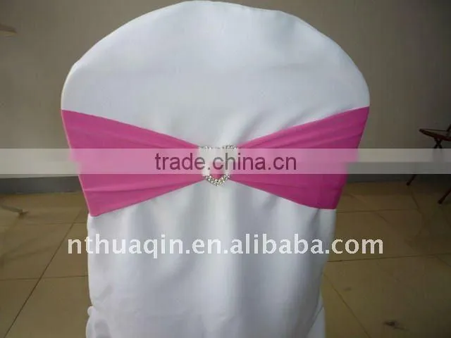 Red lycra spandex chair cover band and Nylon band for wedding chair cover
