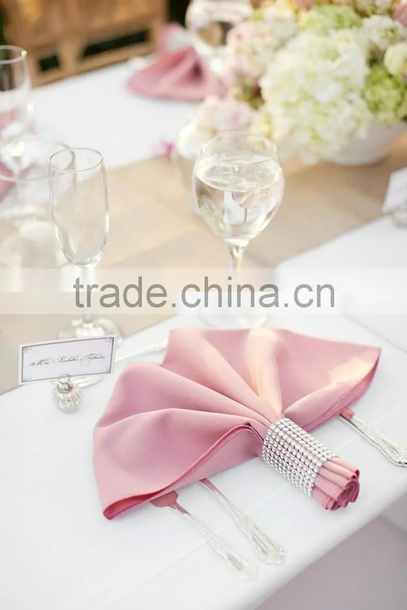 OEM custom 100% cotton solid color wedding napkin