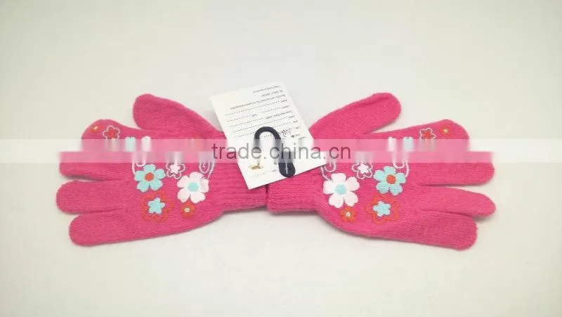 Winter protector cute kids knitted winter gloves