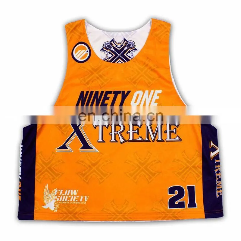 cheap custom sublimated lacrosse pinnies