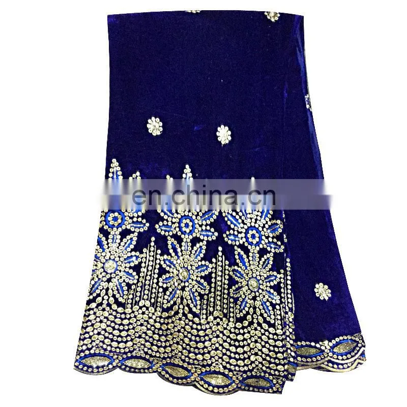 High quality fashion Embroidered lace swiss Pattern African velvet lace fabric .VL41200510