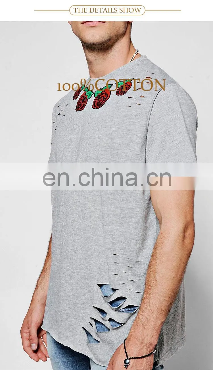 Wholesale Custom 2017 New Fashion Clothes summer short sleeve mens embroidery t shirt