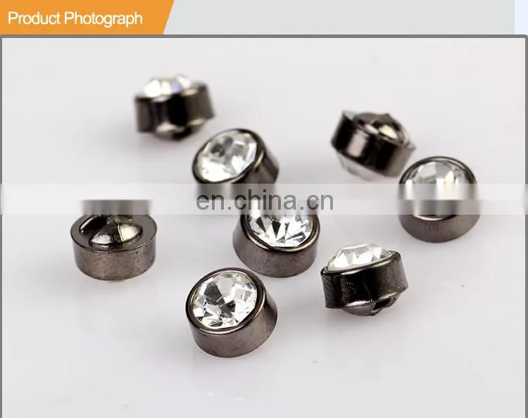 Plastic Round Rhinestone Shank Button BA60134