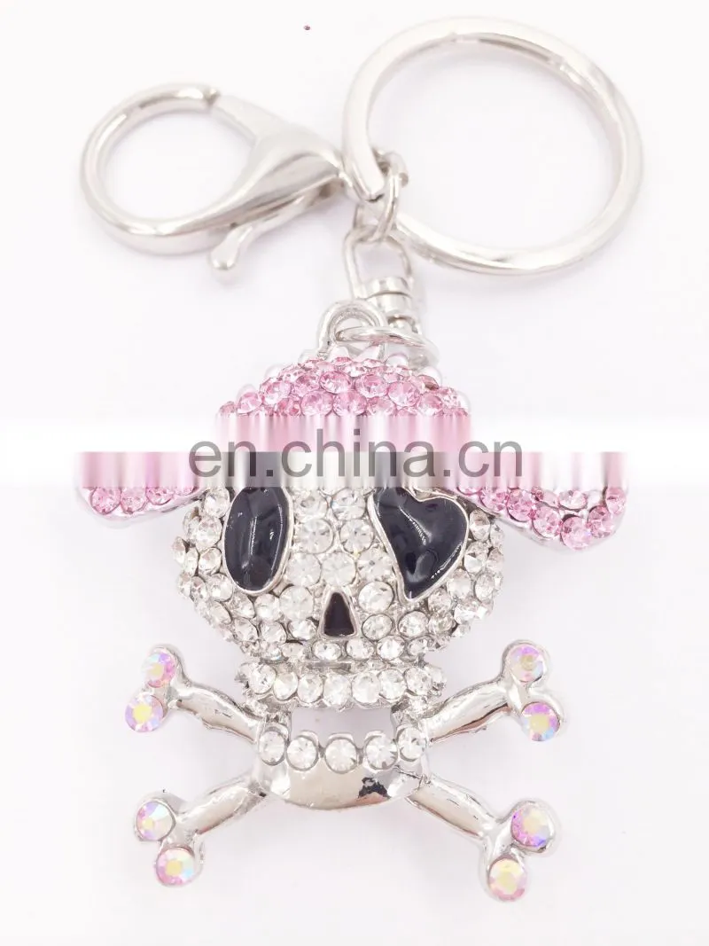 Hot Sale Fashion Hat Skeleton Pirates Keychain Motorcycle Key Chain