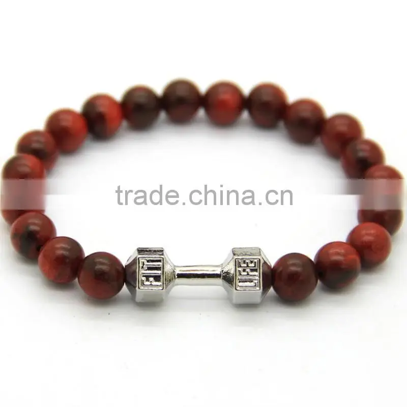 HTB0101 Guangzhou black beads lion head bracelet lava stone bracelet