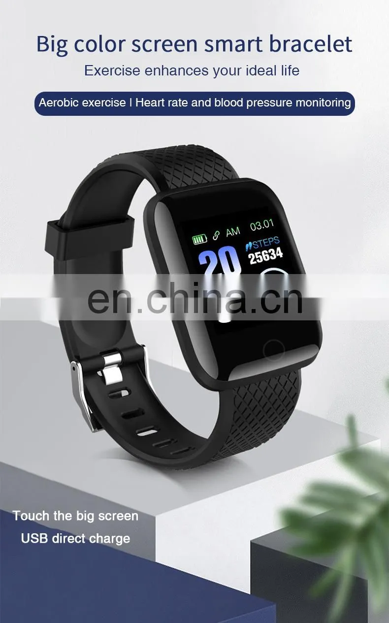 sport smart watch latest 2021 shenzhen OEM 116Plus ladies sport bracelet wristband waterproof fit bit android smart watch phone