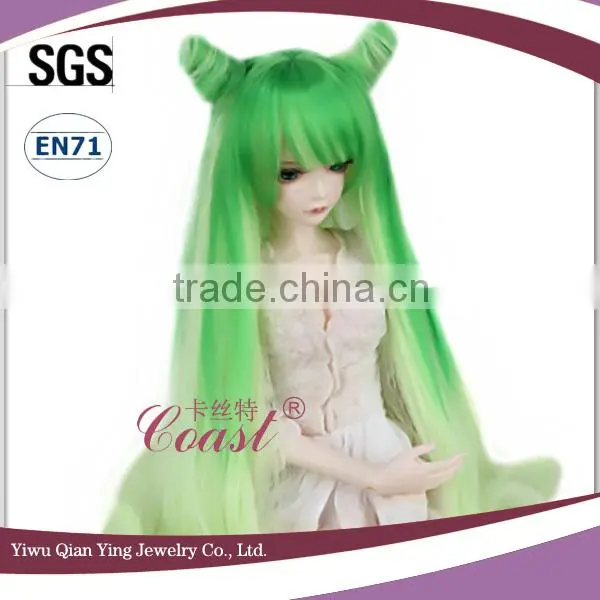 special design green ombre fiber wigs for bjd