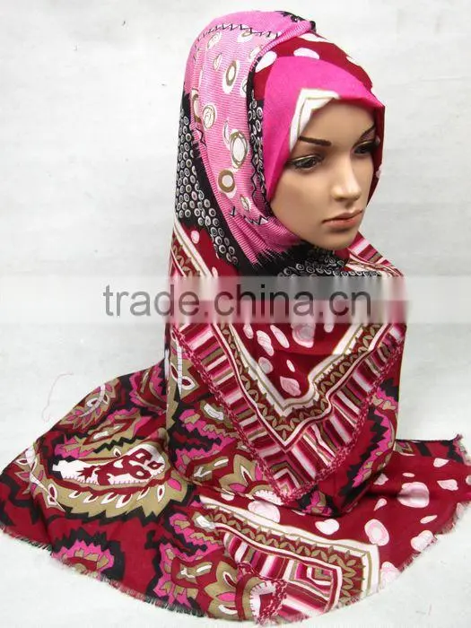 S779 Hot Sale big size Cotton Twill muslim headScarf arabic long scarf