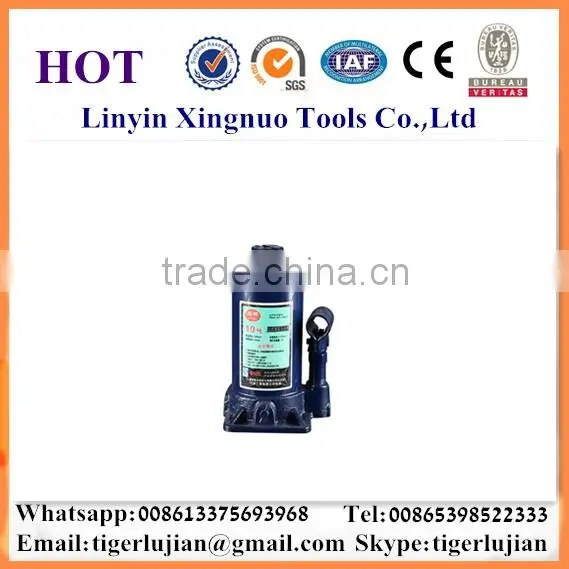 2016 arrival hot selling in China famous brand name Xingnuo 10-ton capacity hydraulic red color bottle jack/hydraulic jack