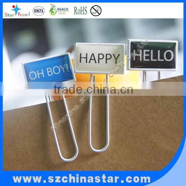 Made in Shenzhen China metal crafts paper clip airplane paper clip