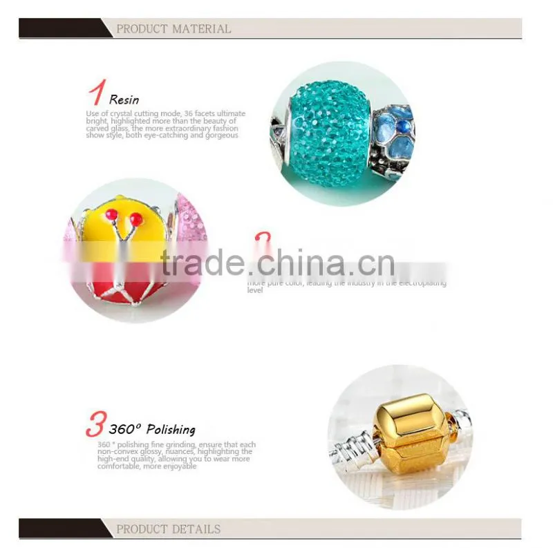 TG10 European Beaded bracelet with charm for summer jewelry