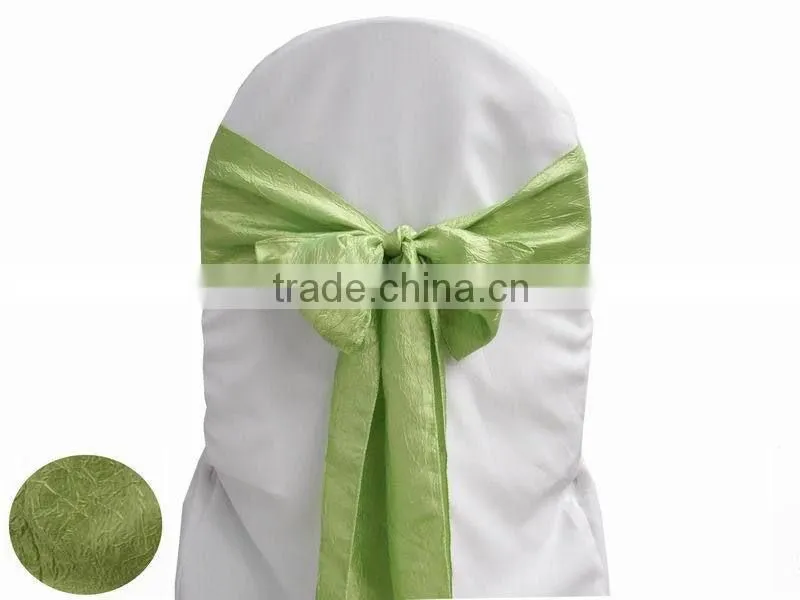 Satin Ruffle Chair Sash For Wedding and Banquet
