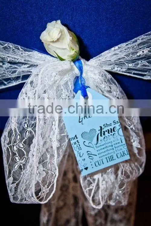 White Lace Chair Sash For Wedding Chair Covers