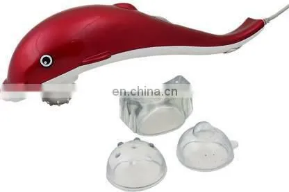 wholesale high quality 3 head red manual operation body dolphin massage hammer