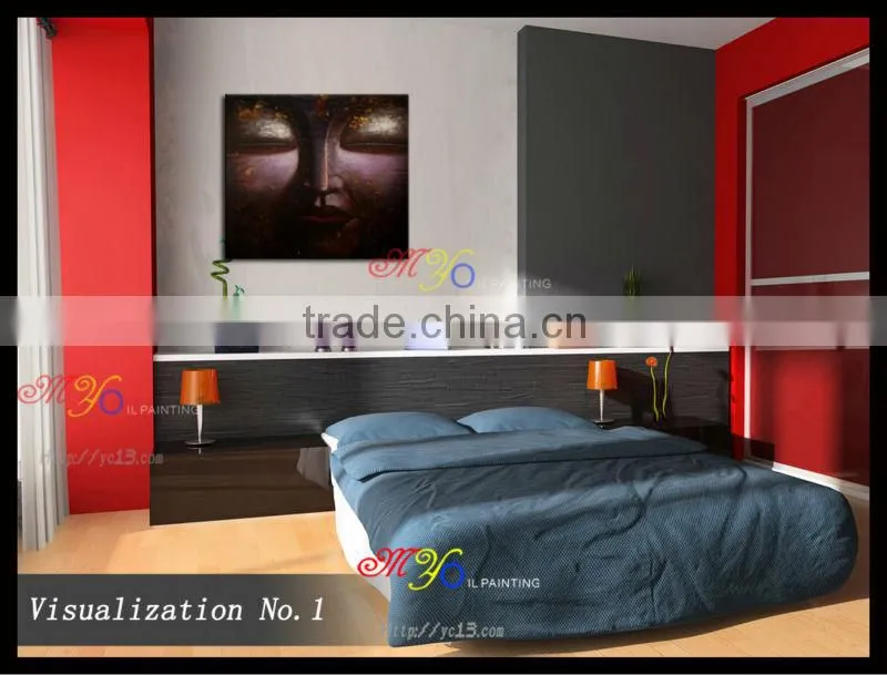 NEW Purple buddha hand painted oil painting on canvas home decor