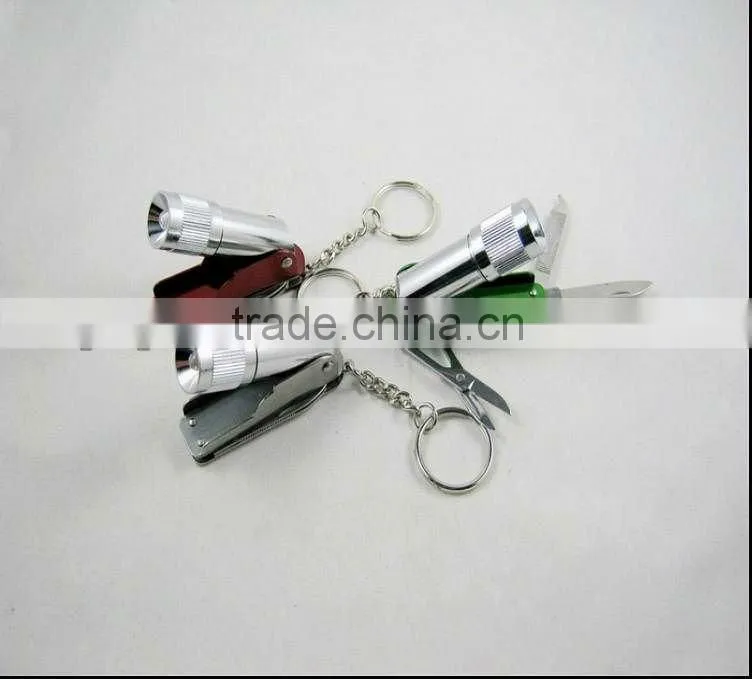 Pratical 4 Functions Pocket Knife with LED 9043A