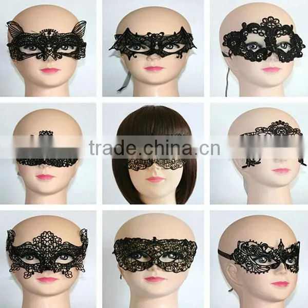 Cheapest price Fashion Sexy Womens Party Club Hollow Lace Eye Mask black and white masquerade masks