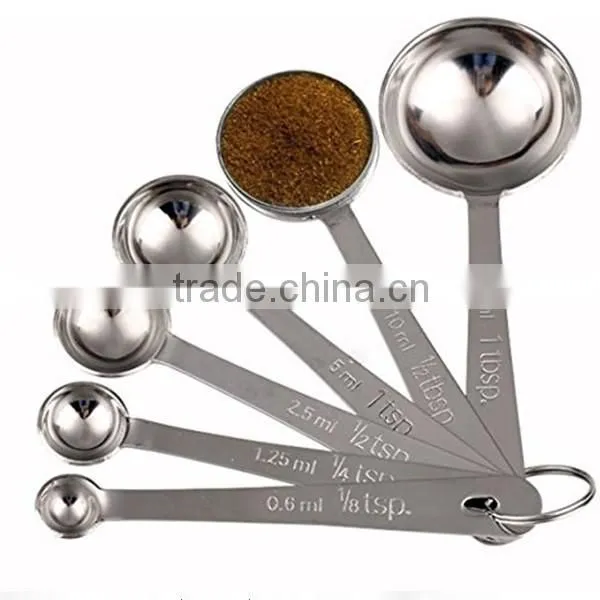 6 Piece Measuring Spoon Set for Cooking and Baking