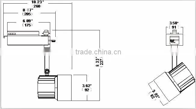 UL led surface mount lighting 20W led track lights