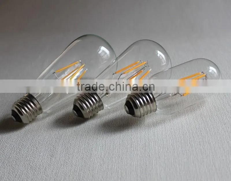 ST64 E27 Base LED Filament Light Bulb 4W 6W LED Filament Bulb Light