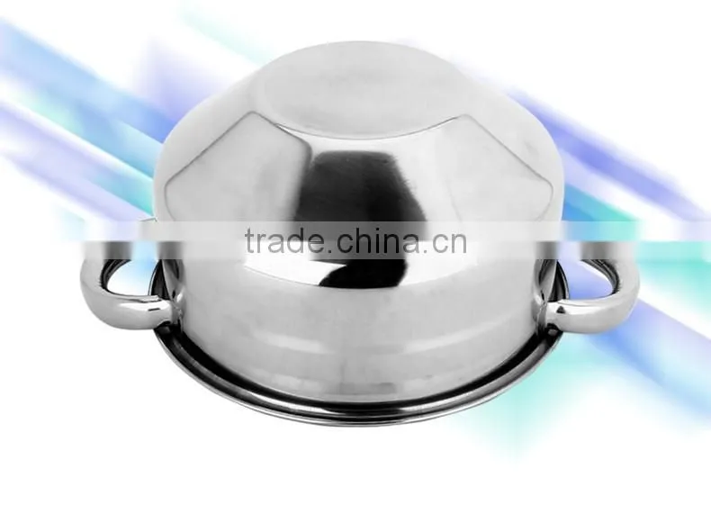 2016 new design stainless steel soup pot/ kitchen utensils/ cookware set