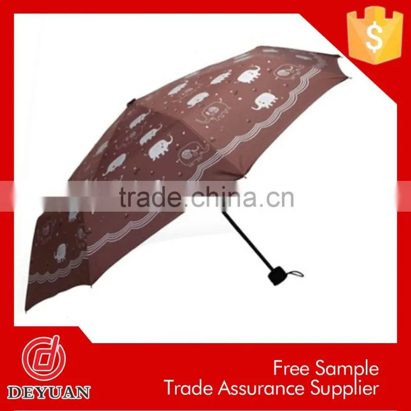 lady creative manual open pogeen fabric 8k 3 folding umbrella