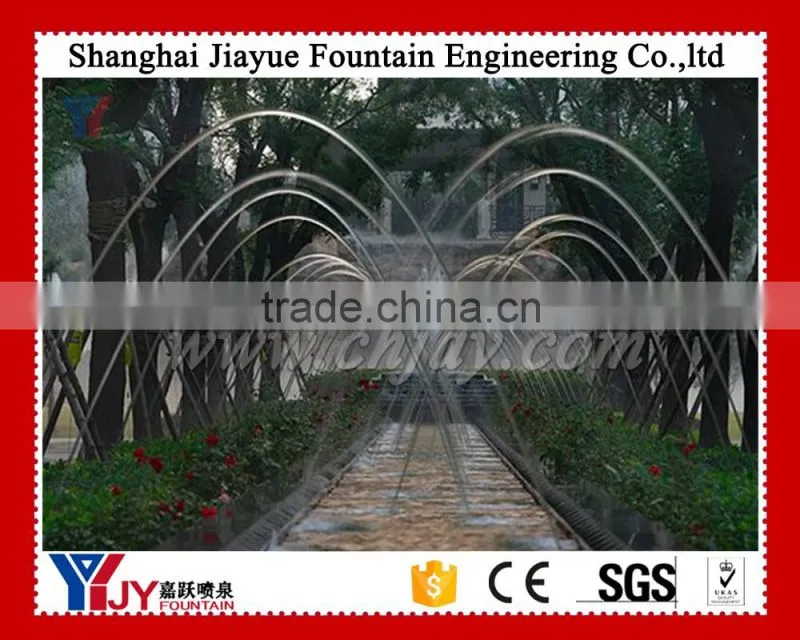Jump jetting fountains with led light