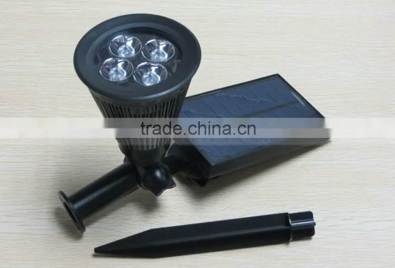Waterproof Landscape 4 LED Solar Spotlight Outdoor Wall Lamp