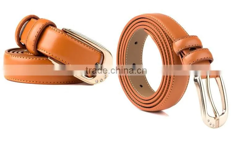 Fashion Metal Pin Buckle Genuine Leather Women Belts