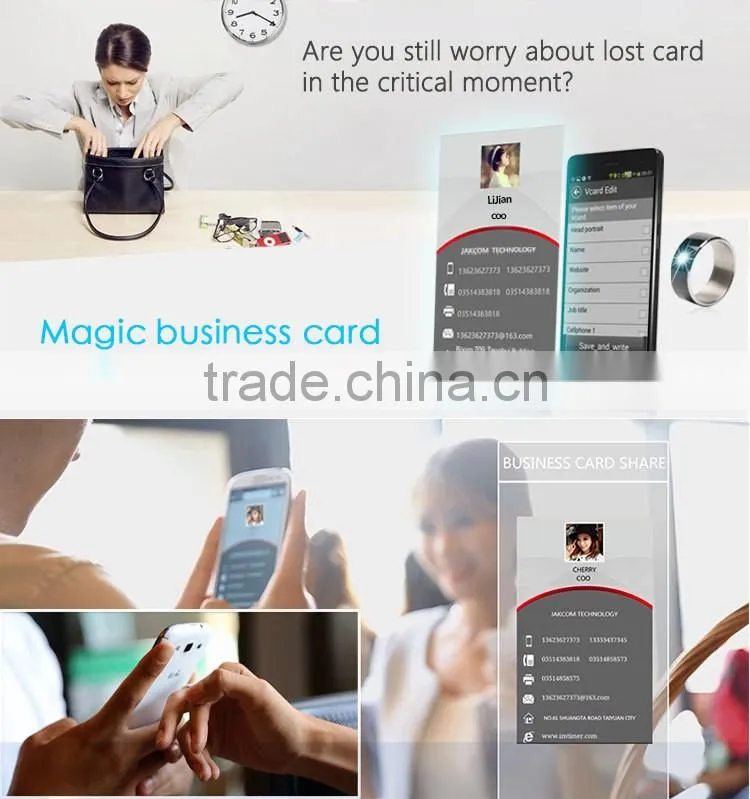 13.5MHZ smart nfc ring 7-12 different size for man and woman