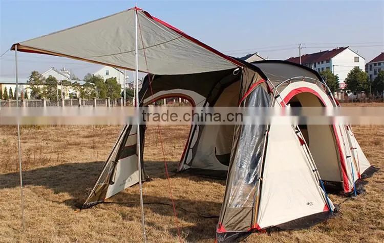 Large Big House Tent Tourism 3 Person Family Camping Cheap Best Waterproof Family Tents
