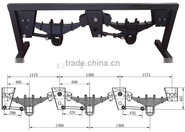 OEM cost-effective German type 12 ton trailer suspension